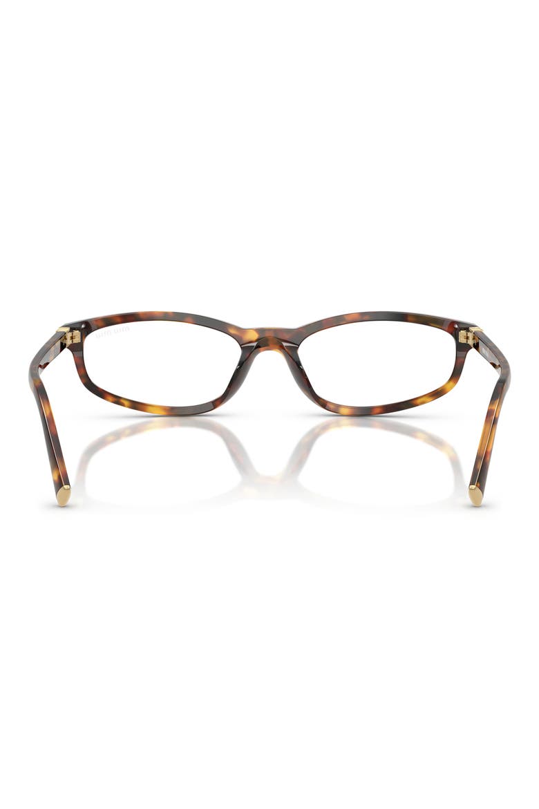 54mm Irregular Sunglasses, Alternate, color, HONEY HAVANA / CLEAR BLUE LIGHT FILTER