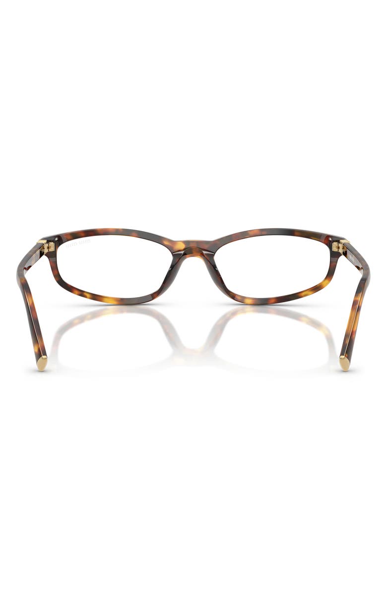 Miu Miu 54mm Irregular Sunglasses, Alternate, color, Honey Havana / Clear