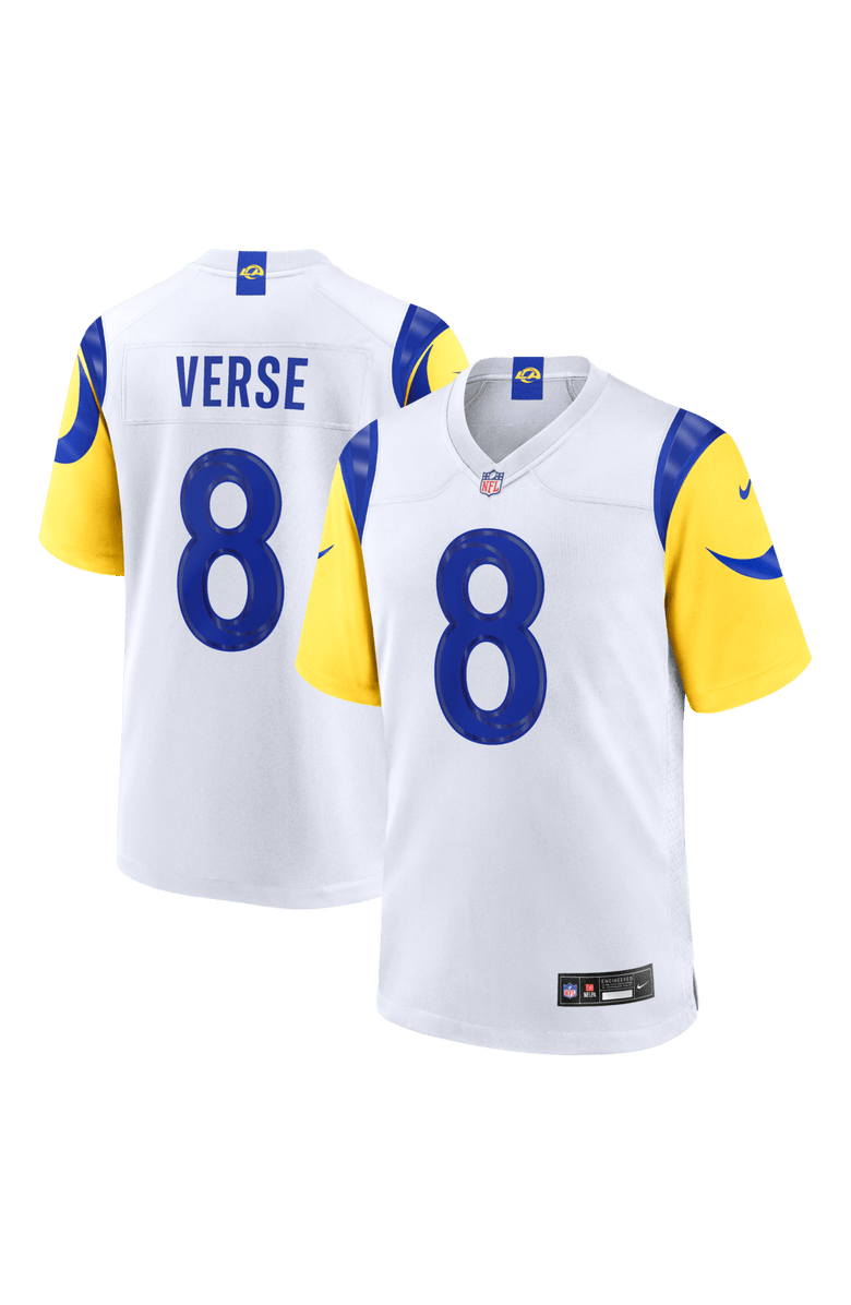 Nike Men's Nike Jared Verse White Los Angeles Rams White Game Player Jersey, Main, color, White