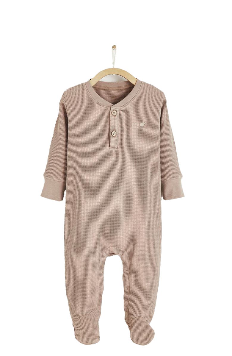 Babycottons Premium Cotton Waffle Footed Playsuit For Infant, Main, color,