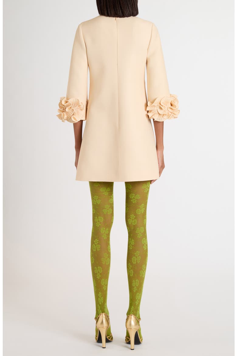 Solid Crepe Couture Minidress, Alternate, color, PALE BEIGE