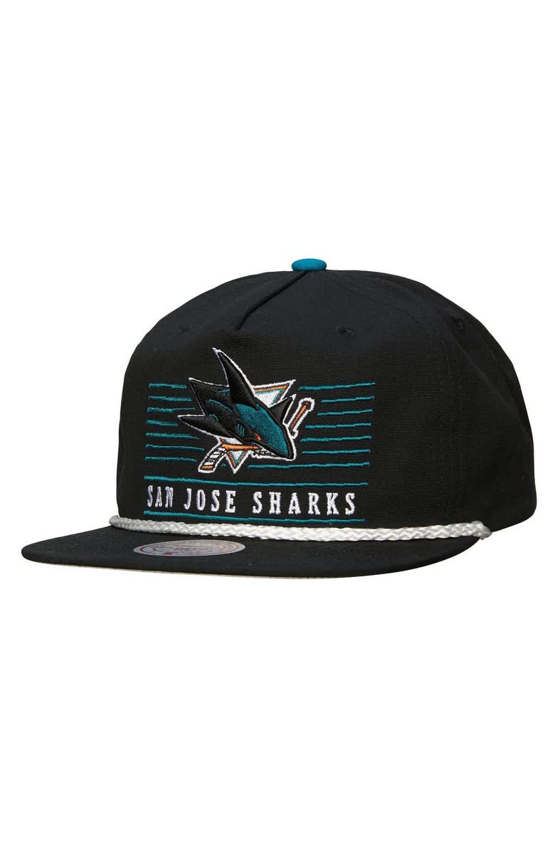 Mitchell & Ness Men's Mitchell & Ness Black San Jose Sharks Ascend Deadstock Snapback Hat, Main, color, Black