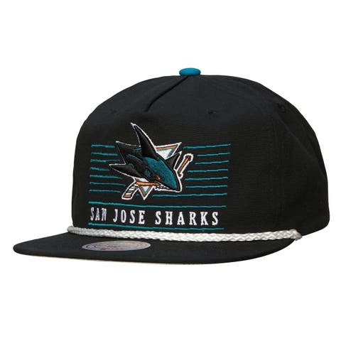 Men's Mitchell & Ness Black San Jose Sharks Ascend Deadstock Snapback Hat