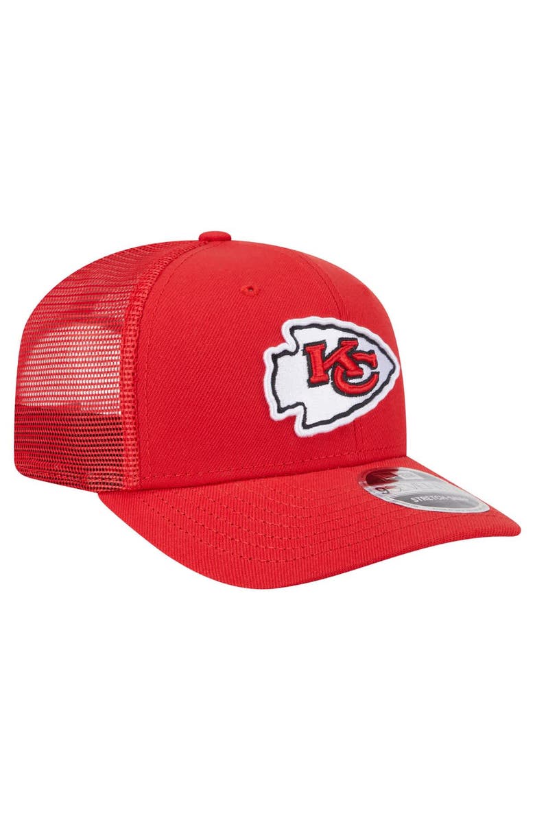 New Era Men's New Era Red Kansas City Chiefs Main Trucker 9SEVENTY Stretch-Snap Hat, Alternate, color, Red