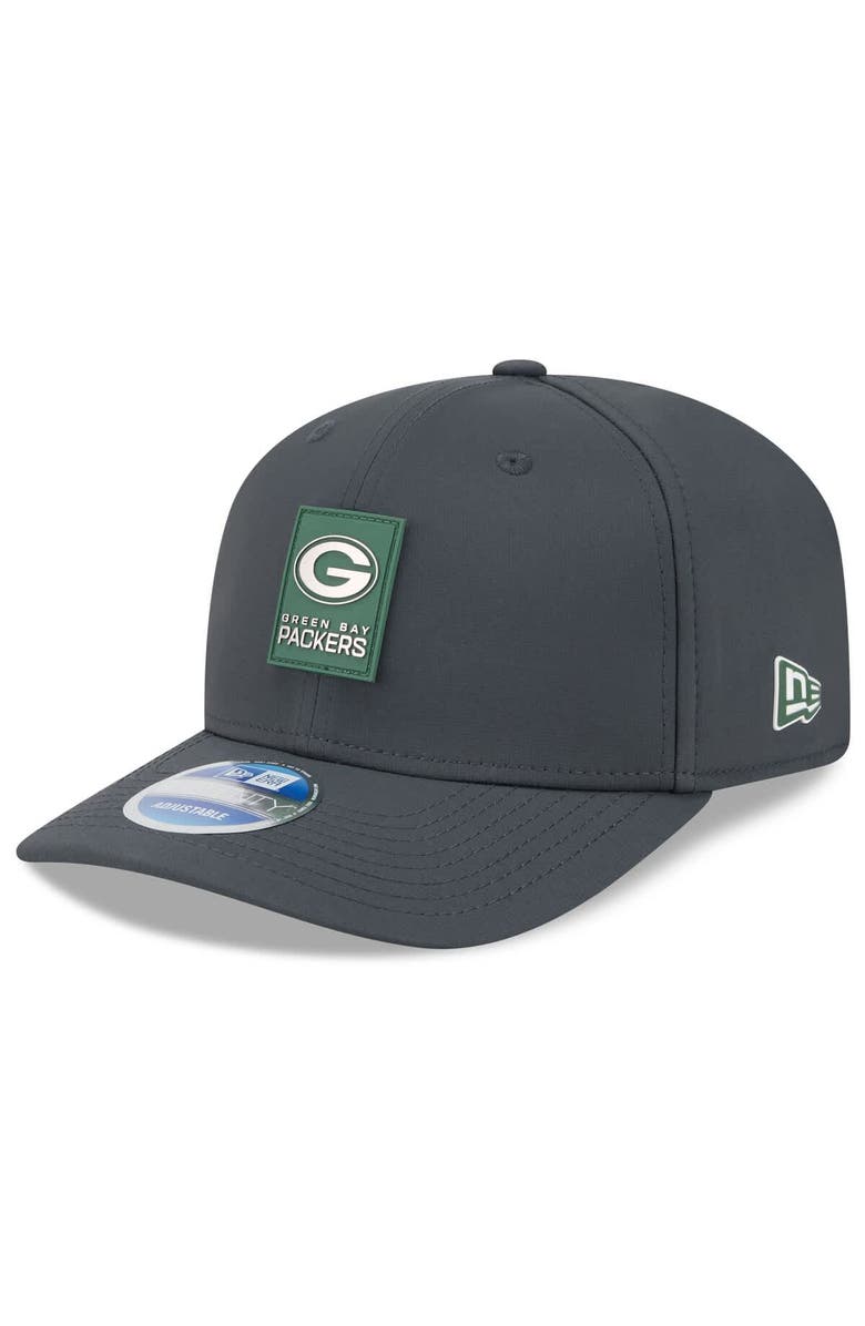 New Era Men's New Era Charcoal Green Bay Packers 2025 Sideline Cold Weather 9SEVENTY Adjustable Hat, Main, color, 