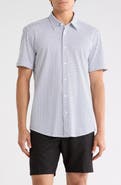 BOSS Roan Slim Fit Short Sleeve Button-Up Shirt
