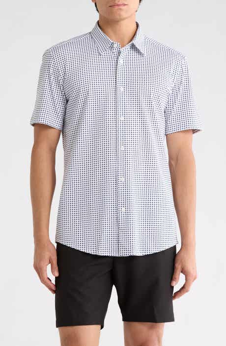 BOSS Roan Slim Fit Short Sleeve Button-Up Shirt