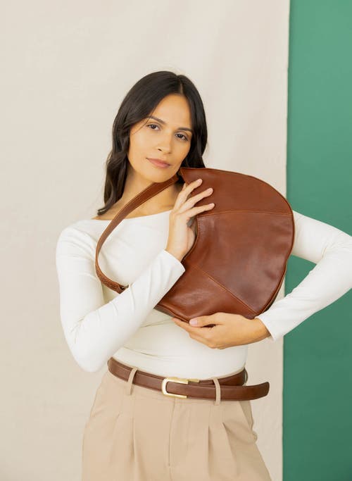 Deux Mains Saddle Shoulder Bag In Brown