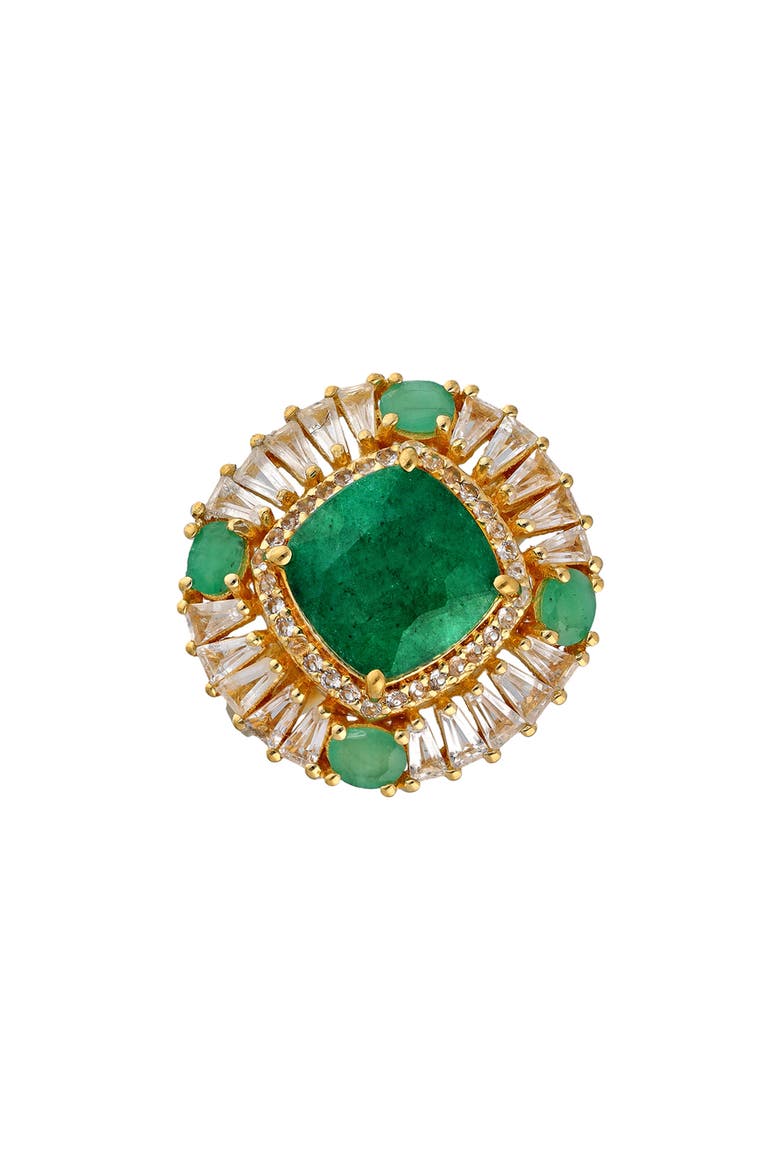 Green Beryl Cocktail Ring, Alternate, color, GREEN