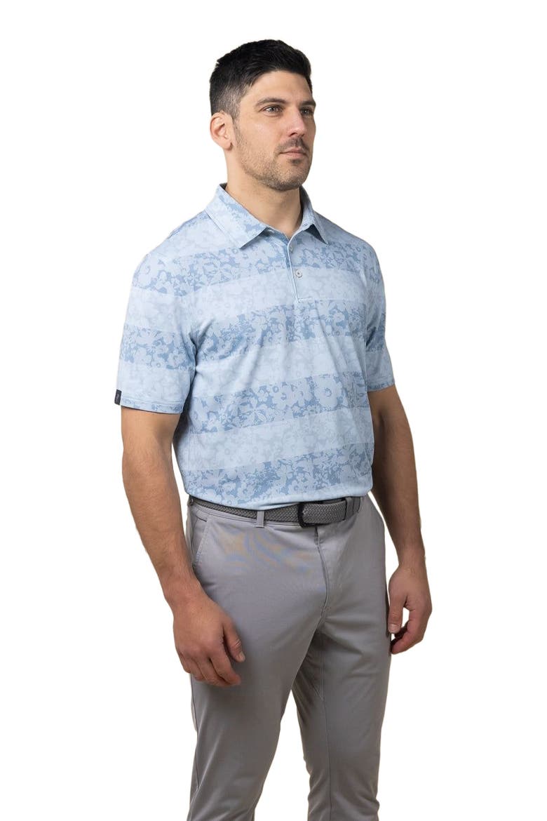 Floral Rugby Polo, Alternate, color, Denim