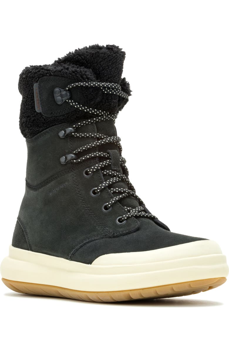 Merrell Marquette Thermo Waterproof Faux Shearling Lined Boot, Main, color, Black