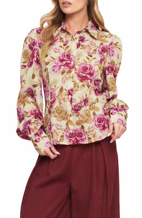 FLYING TOMATO Button Front Long Sleeve Top