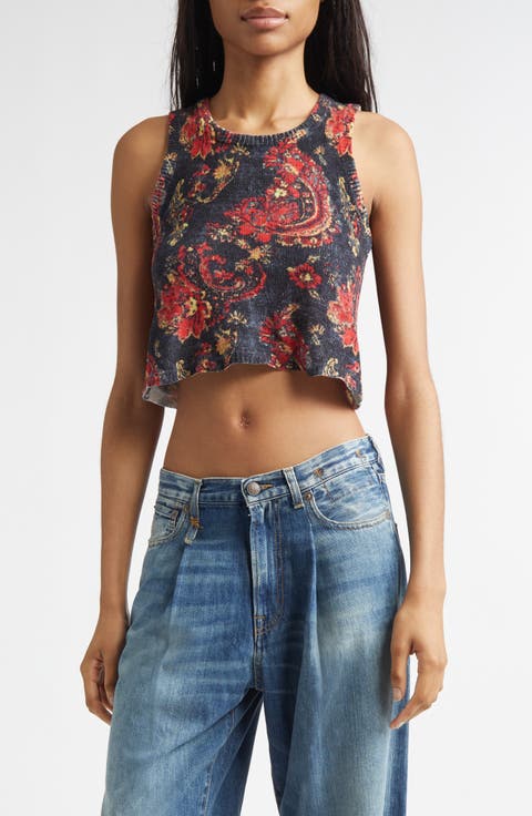 Floral Paisley Sweater Tank