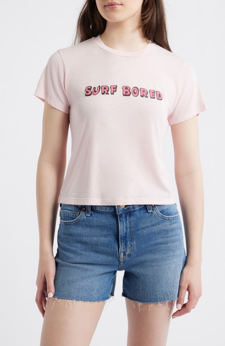 Daydreamer Surf Bored Burnout Graphic T-Shirt, Main, color, Ballet Pink