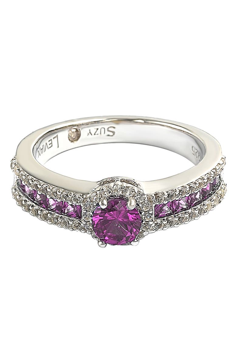 SUZY LEVIAN Sterling Silver Pink Sapphire Bridal Ring, Alternate, color, 