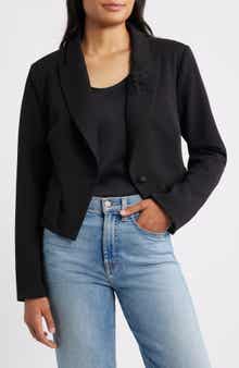 Wit & Wisdom Floral Appliqué Crop Jacket