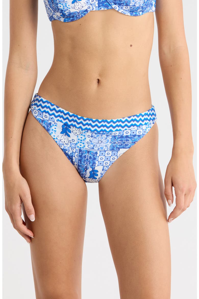 Isla Printed Hipster Bikini Bottoms, Main, color, OCEAN COMBO