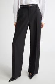 TOTEME Tailored Double Pleat Wool Flannel Trousers