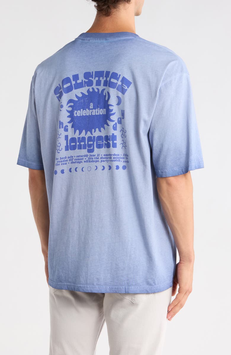 Scotch & Soda Artwork Loose Fit Cold-Dyed T-Shirt, Alternate, color, Infinity