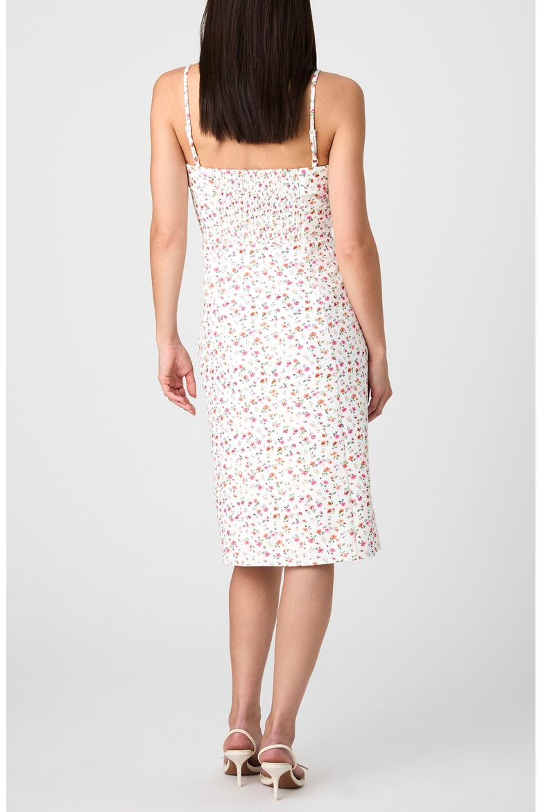 Echo Floral Crepe Midi Dress, Alternate, color, CERISE PINK MULTI