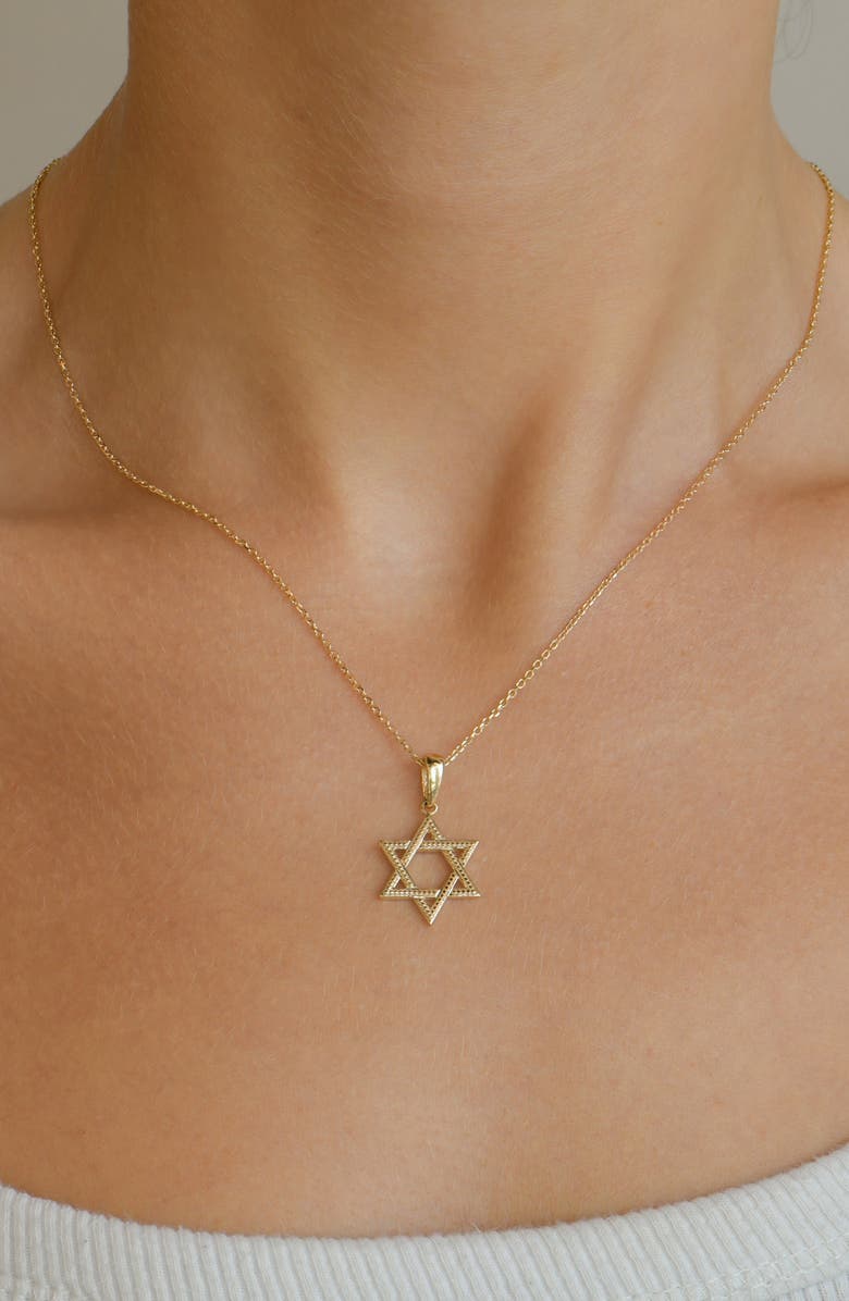 Anzie Dew Drop Star of David Enhancer, Alternate, color, Yellow Gold