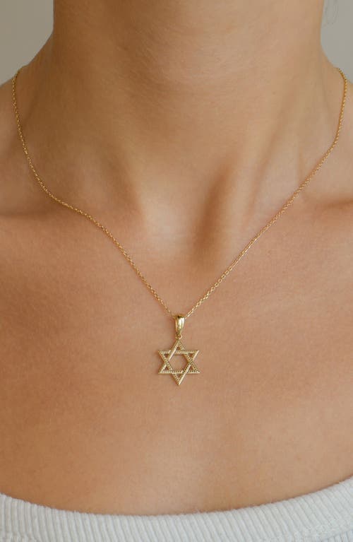 Anzie Dew Drop Star Of David Pendant Necklace In Gold