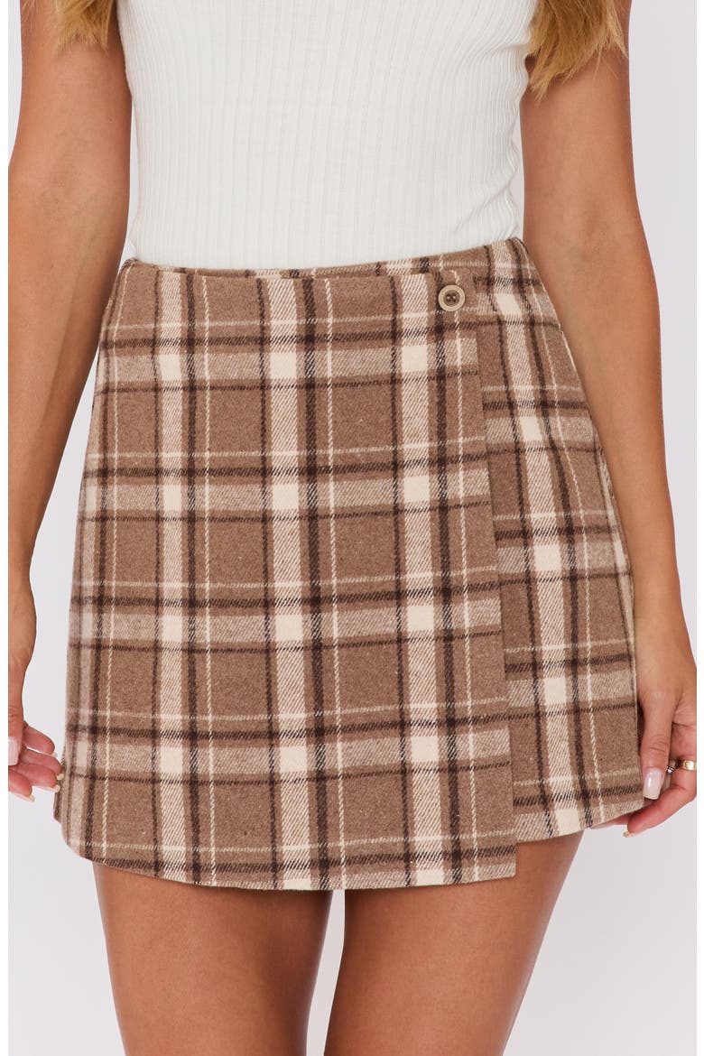 Willow Plaid Miniskirt, Alternate, color, BEIGE PLAID