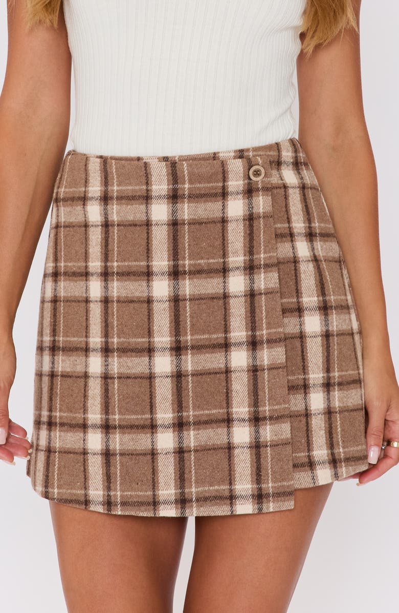 VICI Collection Willow Plaid Miniskirt, Alternate, color,