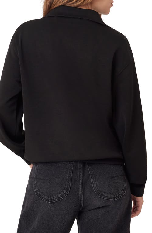 Scotch & Soda Quarter Zip Sweatshirt In Black