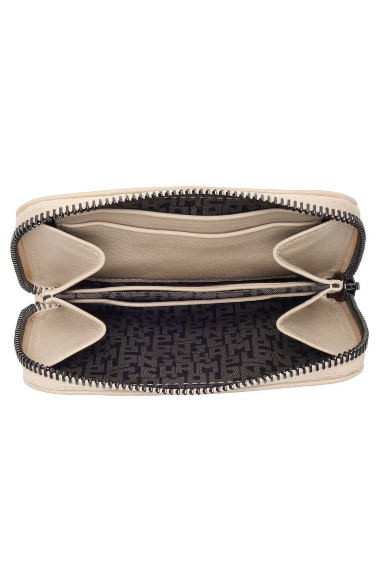 Longchamp Leather Coin Purse, Alternate, color, Chalk