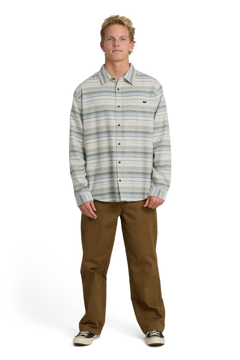 Coastline Cotton Flannel Button-Up Shirt, Alternate, color, WHITE MULTI