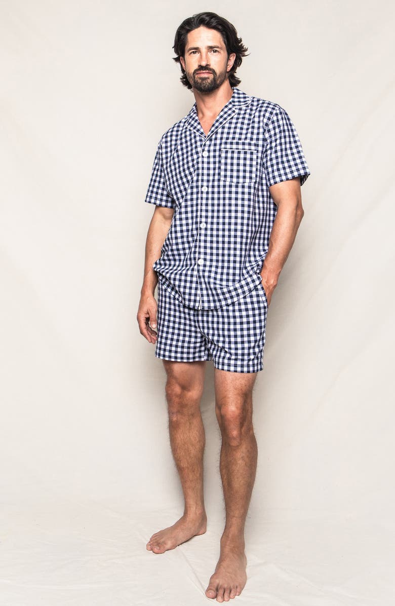 Petite Plume Gingham Cotton Short Pajamas, Alternate, color, 