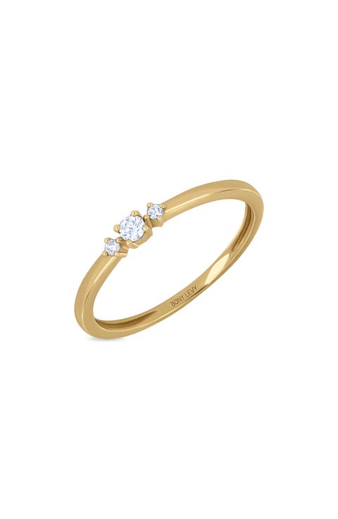 Liora 18K Yellow Gold Diamond Stackable Ring
