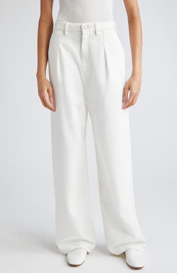 Loulou De Saison Attu Wide Leg Jeans In White