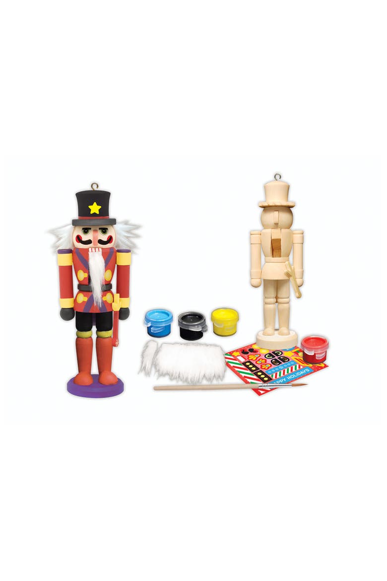 Nutcracker Soldier Ornament Paint Kit, Alternate, color, Multicolor
