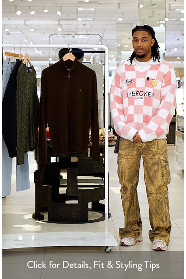 Regular Fit Wool Quarter Zip Sweater video