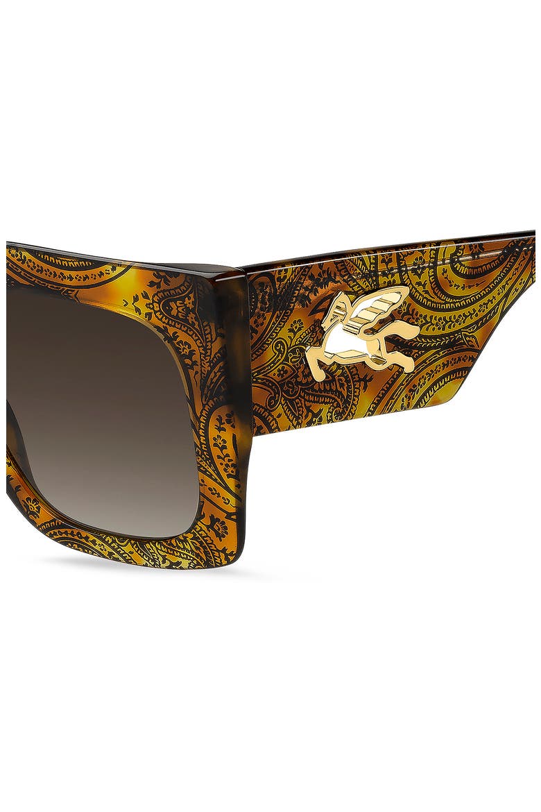 53mm Gradient Square Sunglasses, Alternate, color, HAVANA PATTERN/ BROWN SF