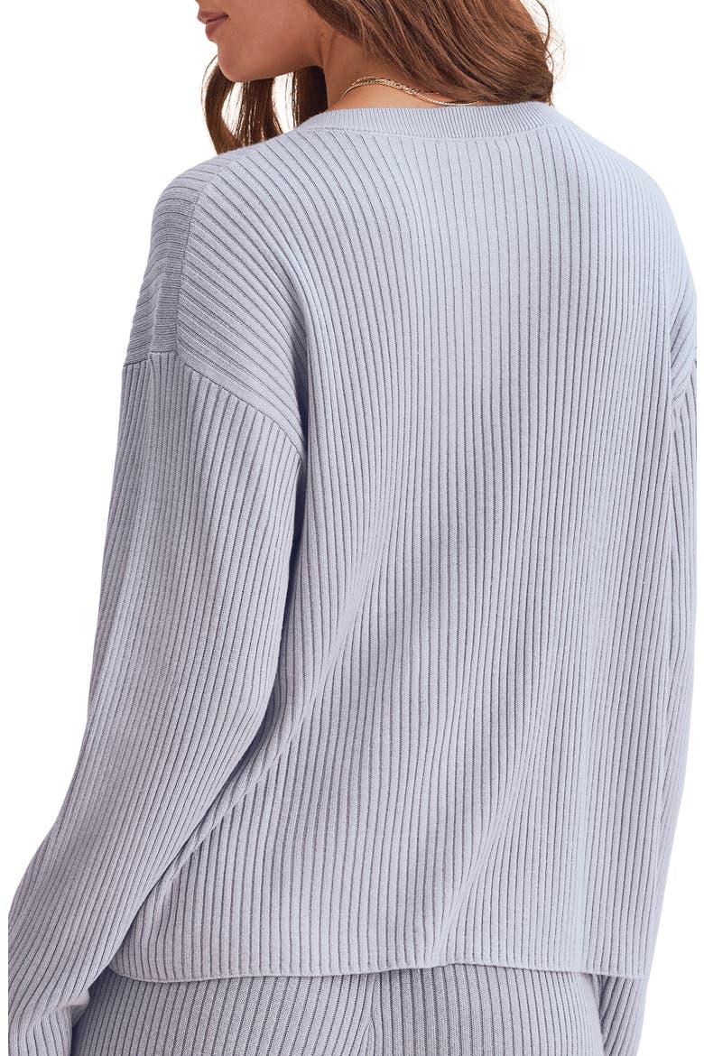 Georgie Rib Cardigan, Alternate, color, BLUE MIST