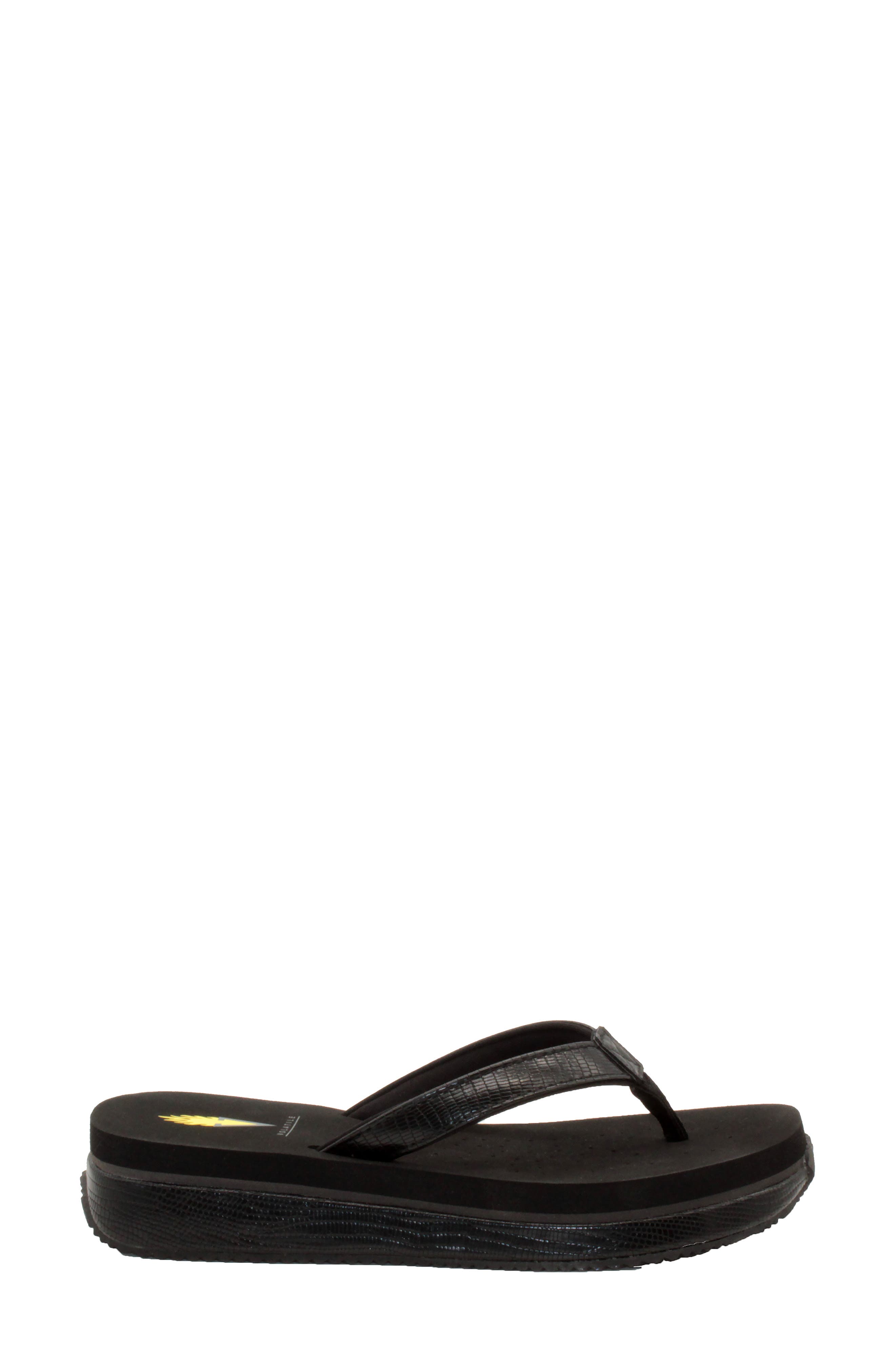 Untamed Flip Flop, Alternate, color, BLACK FAUX LEATHER