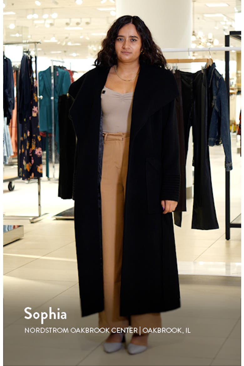 Wide Collar Belted Alpaca & Wool Wrap Coat video