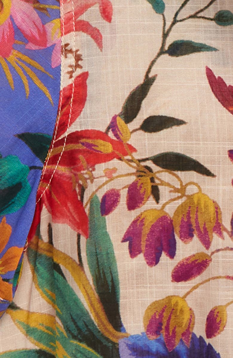 Zimmermann Kids' Tropicana Print Camp Shirt, Alternate, color, 