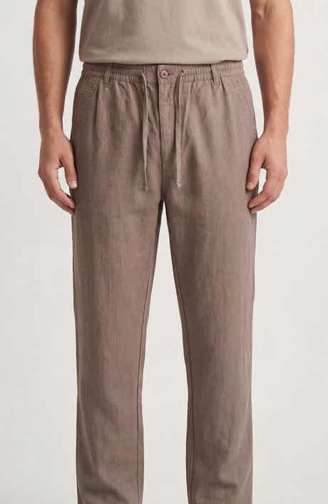 BURNSIDE Linen & Cotton Blend Pants