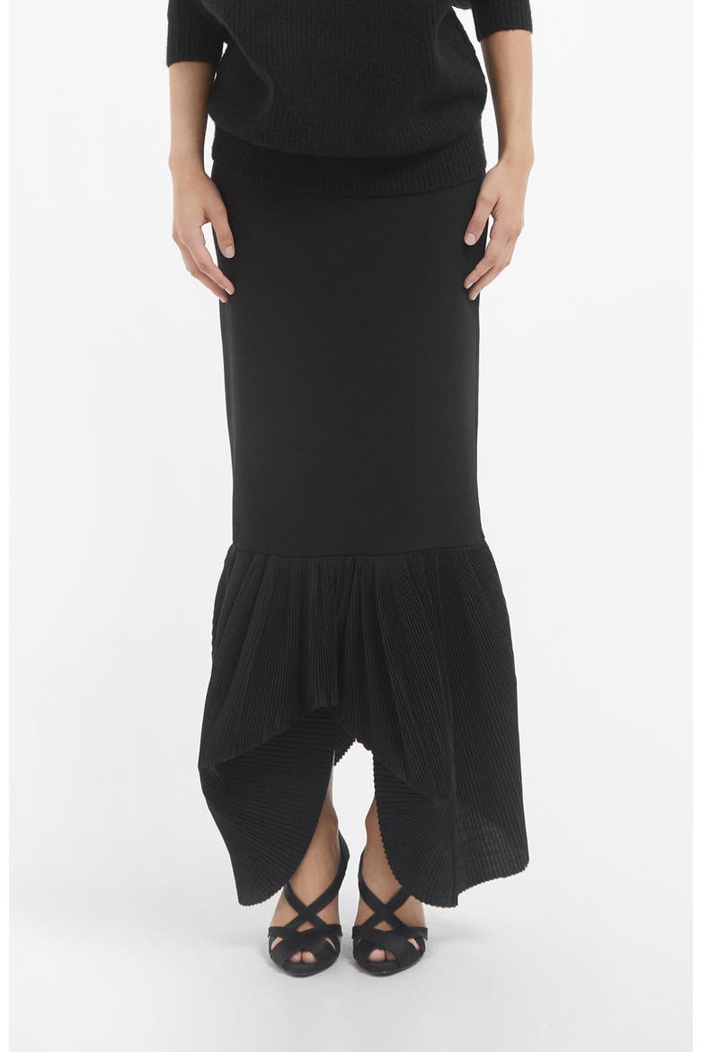 Peplum Skirt in Jersey, Main, color, Black