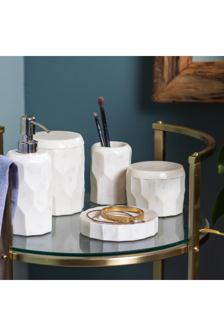 Vittoria Marble Soap Dispenser, Alternate, color, White
