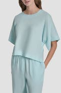 DKNY Drop Shoulder Boxy Linen Top