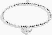 A Littles & Co A Little 'Sending Love' Bracelet In Silver Plating
