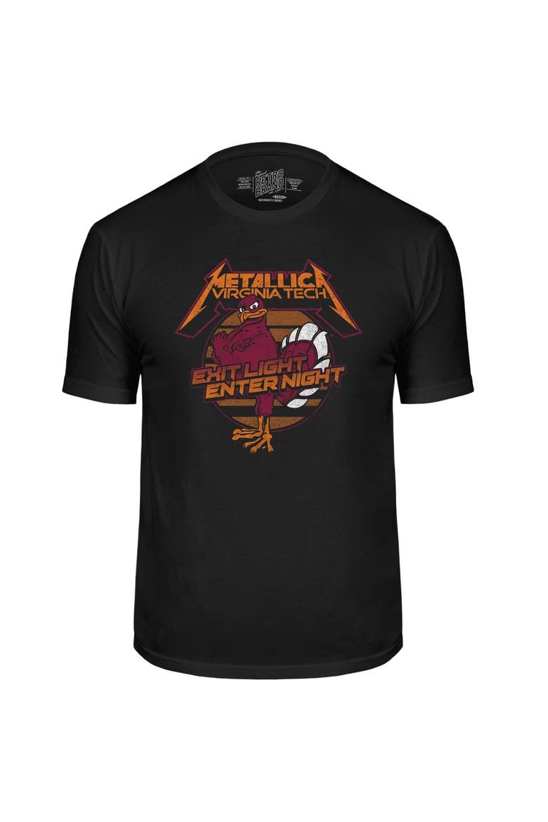 Men's Original Retro Brand Black Virginia Tech Hokies Metallica Retro T-Shirt, Alternate, color, Black