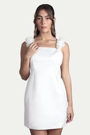 Coast 3D Floral Bardot Bridal Mini Dress