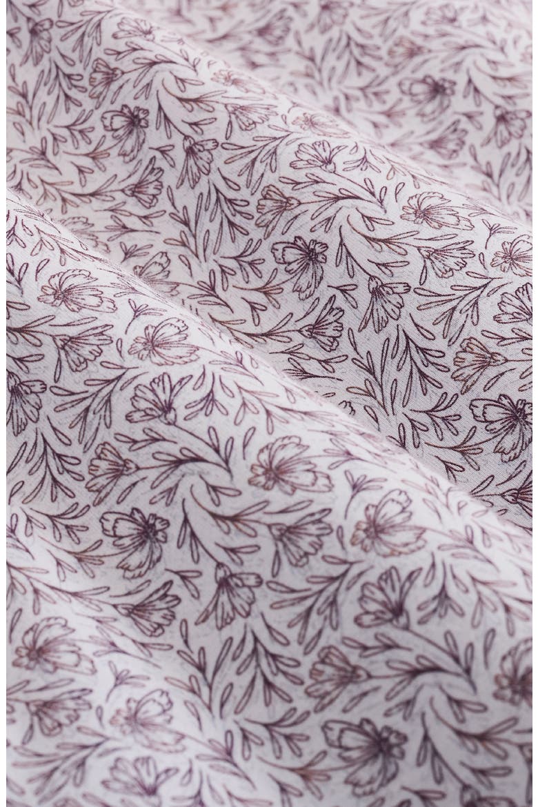 James OoohCotton Floral Button-Up Shirt, Alternate, color, BURGUNDY