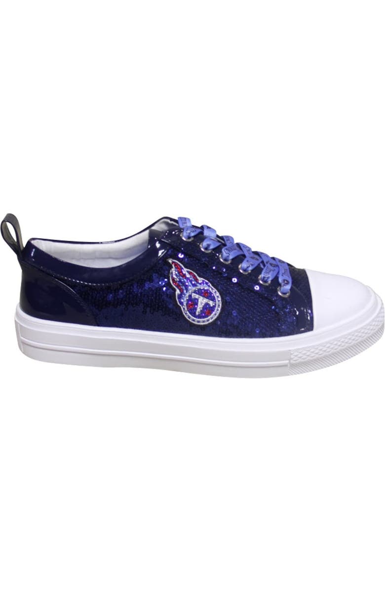CUCE Women's Cuce Navy Tennessee Titans Team Sequin Sneakers, Alternate, color,